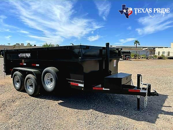 2026 Texas Pride 7x16x3 14k Bumper Pull Dump Trailer