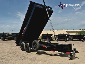 7x16x2 14K Bumper Pull Dump Trailer Texas Pride