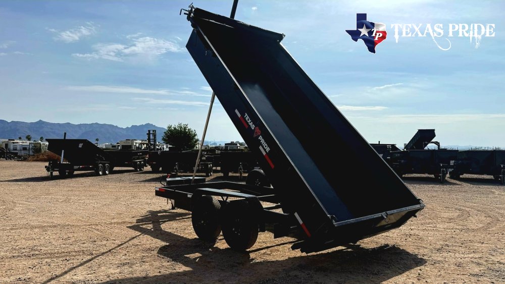 7x16x2 14K Bumper Pull Dump Trailer Texas Pride