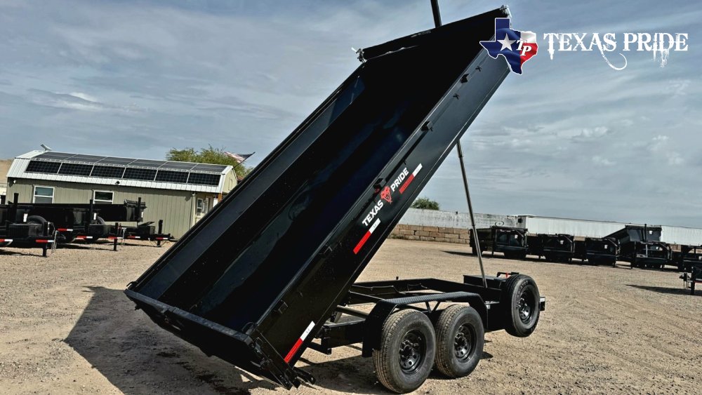 7x16x2 14K Bumper Pull Dump Trailer Texas Pride