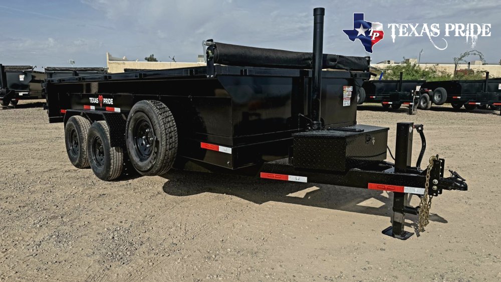 7x16x2 14K Bumper Pull Dump Trailer Texas Pride