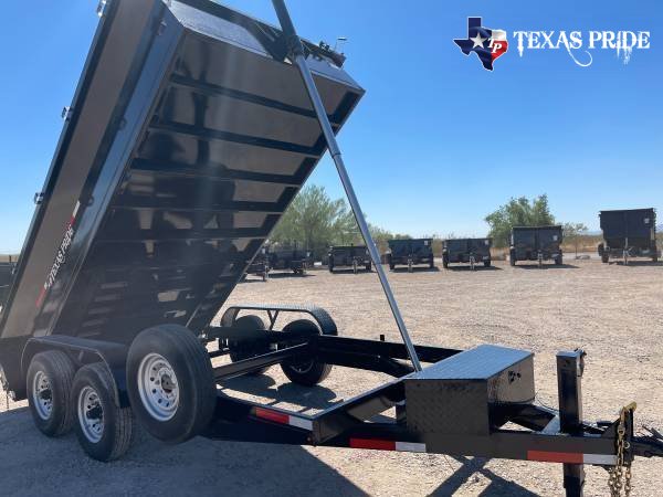 2025 7x14x2 14K GVWR BP TEXAS PRIDE DUMP TRAILER