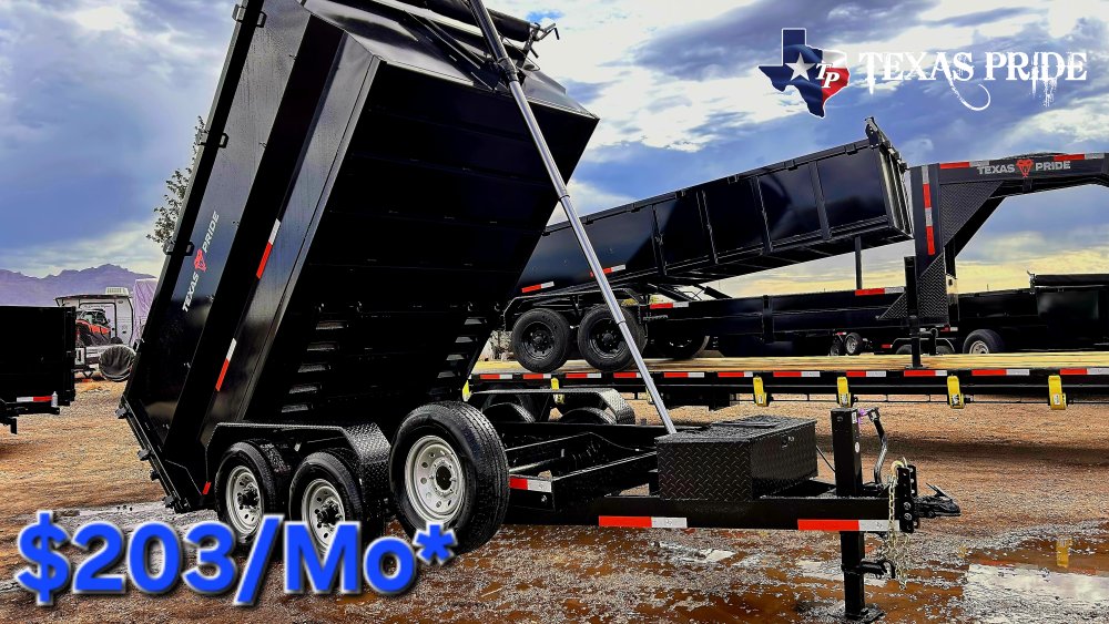 2026 Texas Pride 7X12X4 14k Bumper Pull Dump Trailer