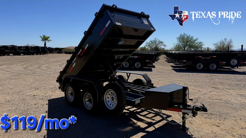 2026 Texas Pride 5x10 7k Bumper Pull Dump Trailer