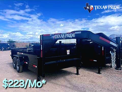 2025 Texas Pride 7x14x2 14K Gooseneck Dump Trailer