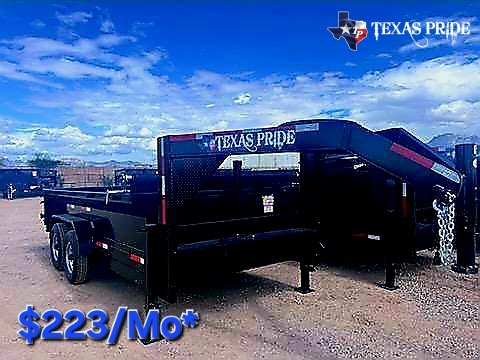 Texas Pride 7x14x2 14K Gooseneck Dump Trailer
