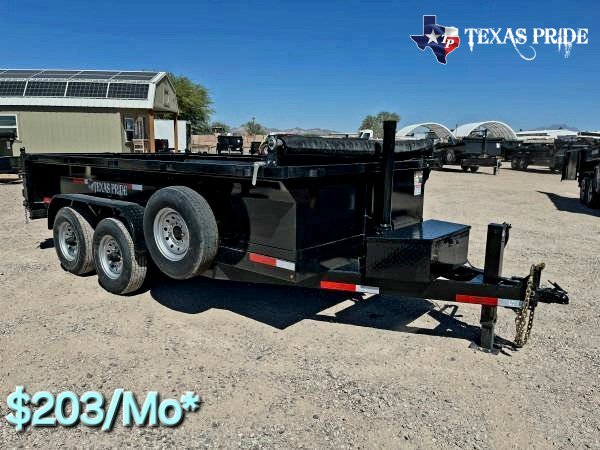 2025 Texas Pride 7x14x2 16k Bumper Pull Dump Trailer