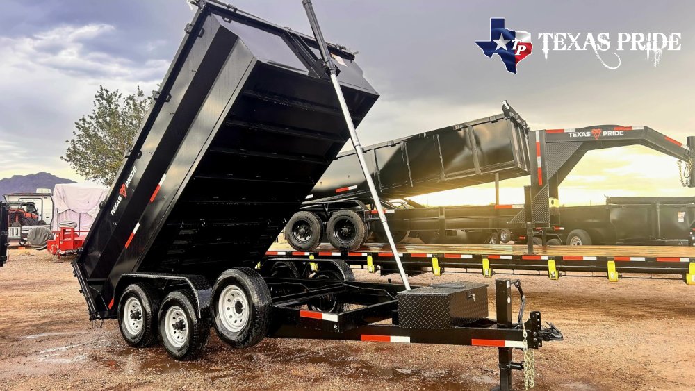 2026 Texas Pride 7x14x3 16k Bumper Pull Dump Trailer