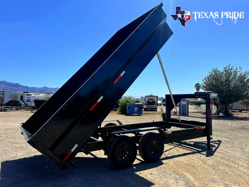 2026 7x16x3 16k Gooseneck Dump Trailer Texas Pride
