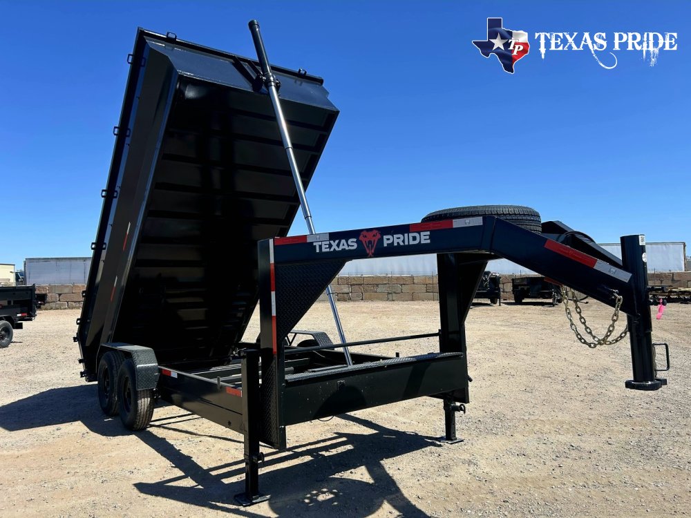 2026 7x16x3 16k Gooseneck Dump Trailer Texas Pride