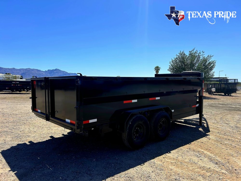 2026 7x16x3 16k Gooseneck Dump Trailer Texas Pride