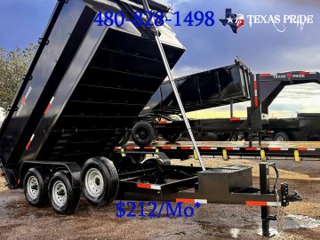 2026 Texas Pride 7x14x4 16k Bumper Pull Dump Trailer