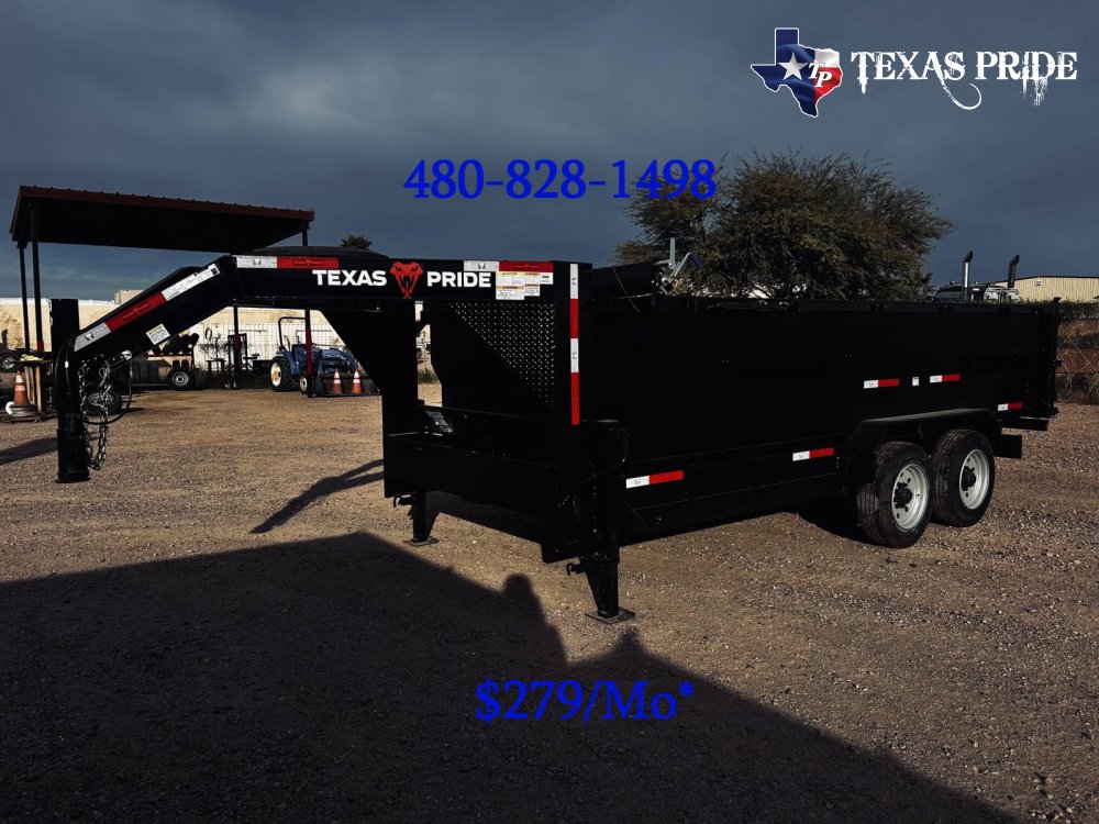 Texas Pride 7x16x3 18k Gooseneck Dump Trailer