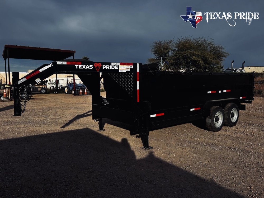 Texas Pride 7x16x3 18k Gooseneck Dump Trailer