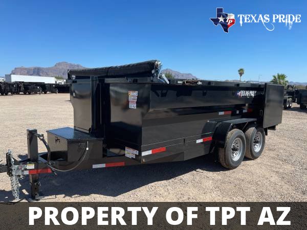 Texas Pride 7x14x4 14k Bumper Pull Dump Trailer