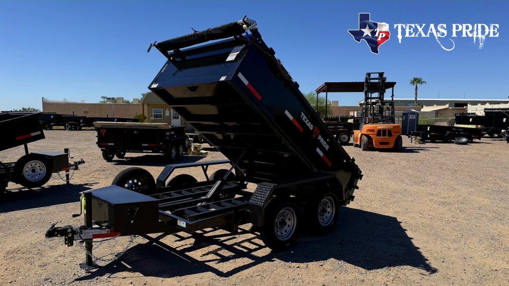 2026 Texas Pride 6x10x2 7k Bumper Pull Dump Trailer