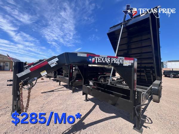 2025 Texas Pride 7x16x3 18k Gooseneck Dump Trailer