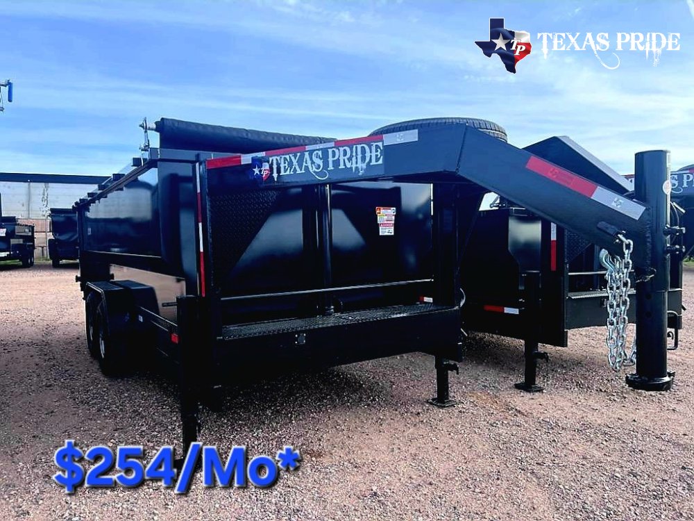 2026 Texas Pride 7x16x4 16k Gooseneck Dump Trailer