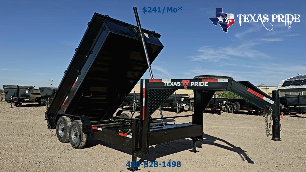 2026 Texas Pride 7x14x2 16k Gooseneck Dump Trailer