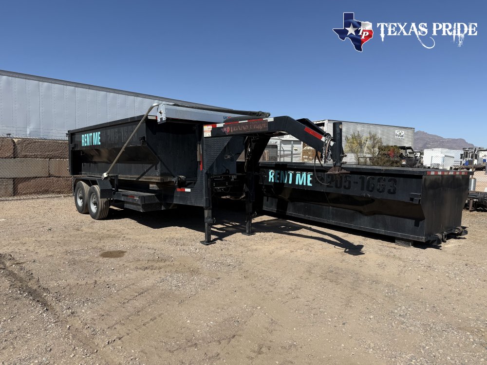 2021 Texas Pride 7x14 16k Gooseneck Roll Off Trailer