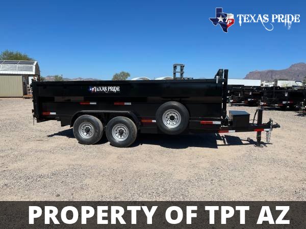 2025 7x14x3 14K GVWR TEXAS PRIDE DUMP TRAILER BP