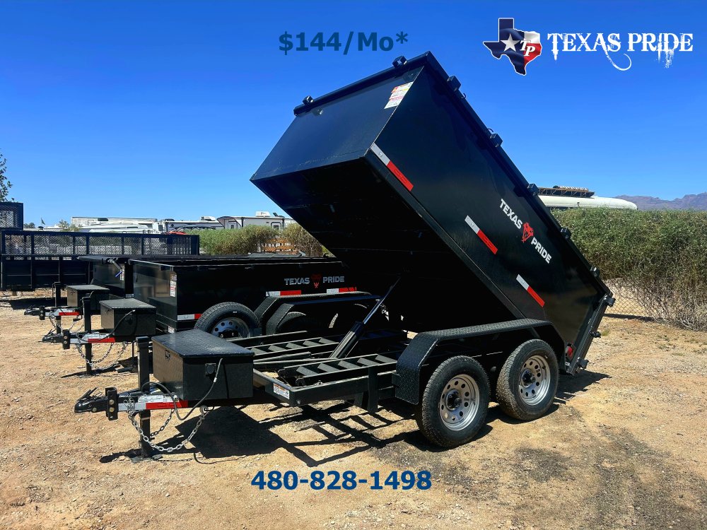 2026 Texas Pride 6x10x3 7k Bumper Pull Dump Trailer