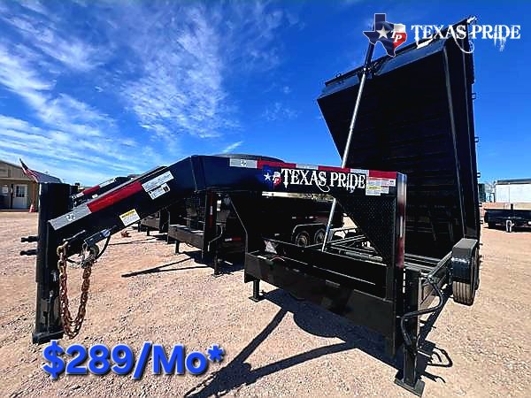 2026 Texas Pride 7x16x3 20k Gooseneck Dump Trailer