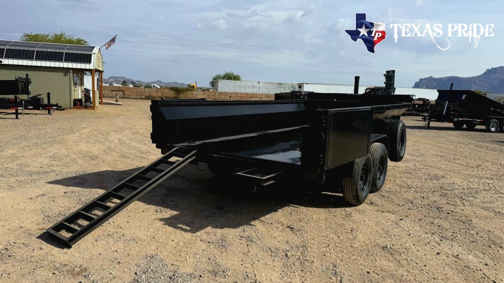 7x16x2 14K Bumper Pull Dump Trailer Texas Pride