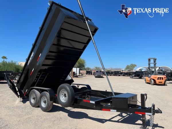 2025 Texas Pride 7x16x2 14k Bumper Pull Dump Trailer