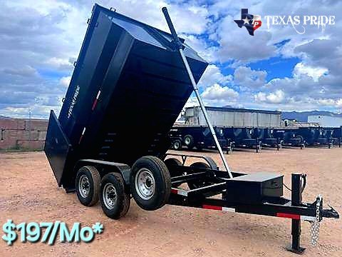 2025 Texas Pride 7X12X4 14k Bumper Pull Dump Trailer