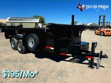 2025 Texas Pride 7x16x2 14K Bumper Pull Dump Trailer