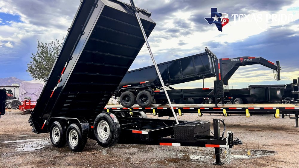 Texas Pride 7x16x2 14K Bumper Pull Dump Trailer