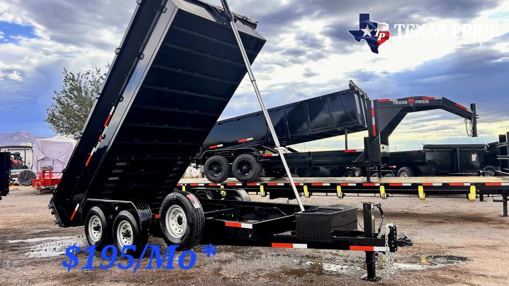 Texas Pride 7x16x2 14K Bumper Pull Dump Trailer
