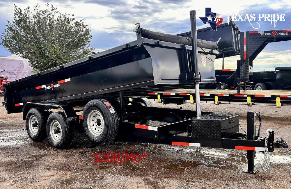 Texas Pride 7x16x2 14K Bumper Pull Dump Trailer