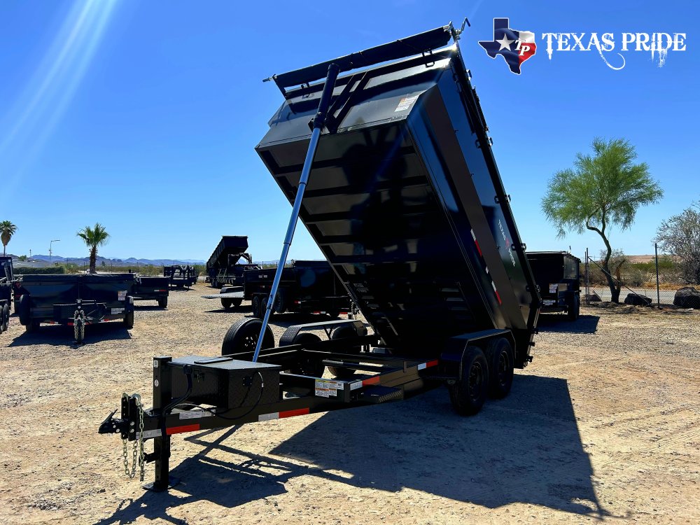 2026 7X16x4 14K Bumper Pull Dump Trailer Texas Pride