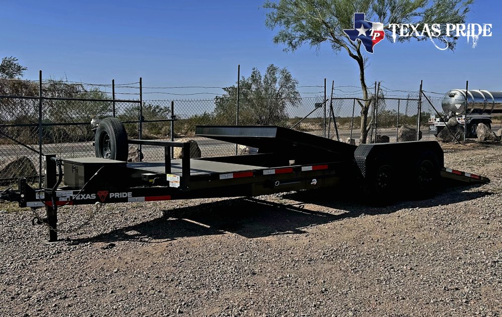 2026 Texas Pride 7x21/ 7x(17+4) Bumper Pull Equipment/ Tilt Bed/ Car Hauler Trailer