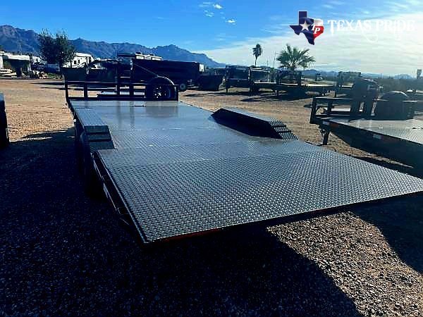 2026 Texas Pride 8.5x21/ 8.5x(17+4) Bumper Pull Tilt Bed/ Equipment/ Car Hauler Trailer