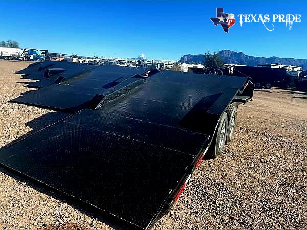 2026 Texas Pride 8.5x21/ 8.5x(17+4) Bumper Pull Tilt Bed/ Equipment/ Car Hauler Trailer