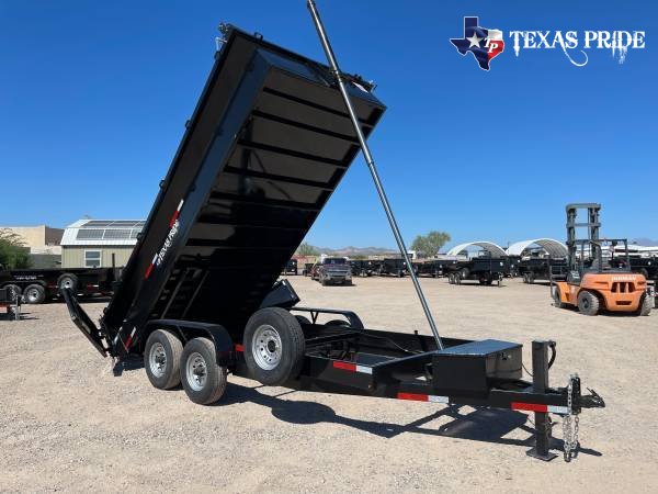 2025 Texas Pride 7x16x2 14k Bumper Pull Dump Trailer