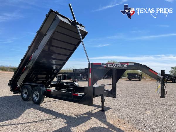 2025 Texas Pride 7x16x2 16k Gooseneck Dump Trailer