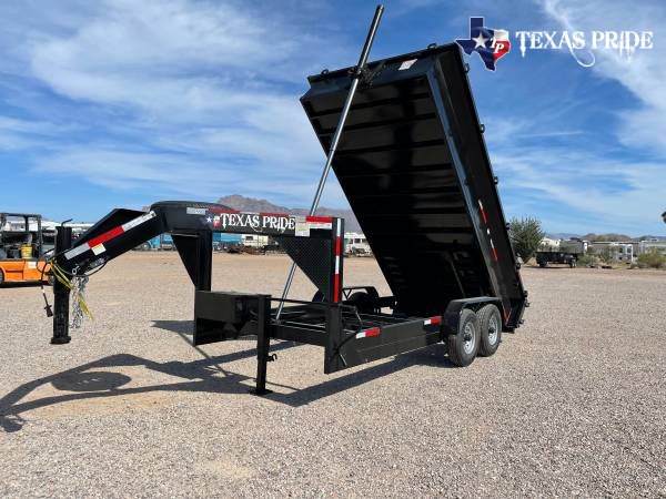 2025 Texas Pride 7x16x2 16k Gooseneck Dump Trailer