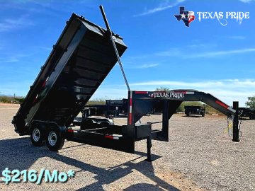2025 Texas Pride 7x16x2 16k Gooseneck Dump Trailer