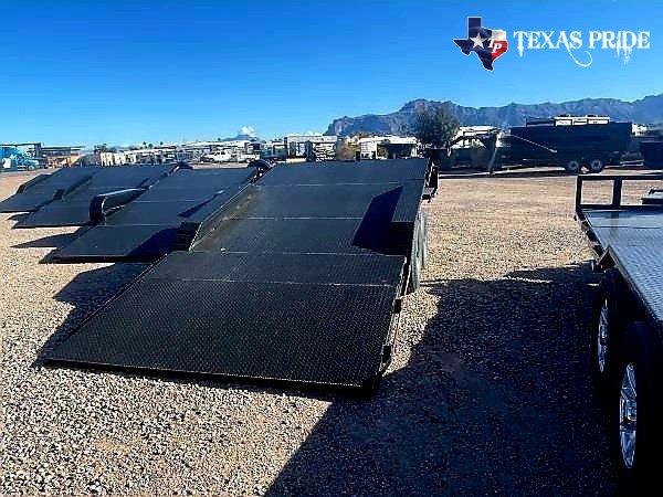 2026 Texas Pride 8.5x21/ 8.5x(17+4) Bumper Pull Tilt Bed/ Equipment/ Car Hauler Trailer