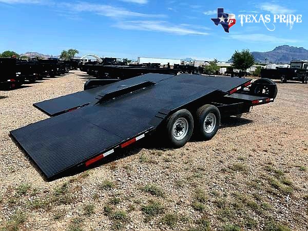 2026 Texas Pride 8.5x21/ 8.5x(17+4) Bumper Pull Tilt Bed/ Equipment/ Car Hauler Trailer
