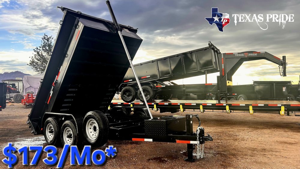 Texas Pride 7X12X2 14K Bumper Pull Dump Trailer