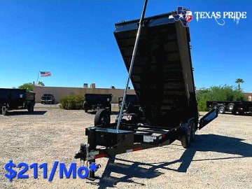 2025 Texas Pride 7x16x2 16k Bumper Pull Dump Trailer