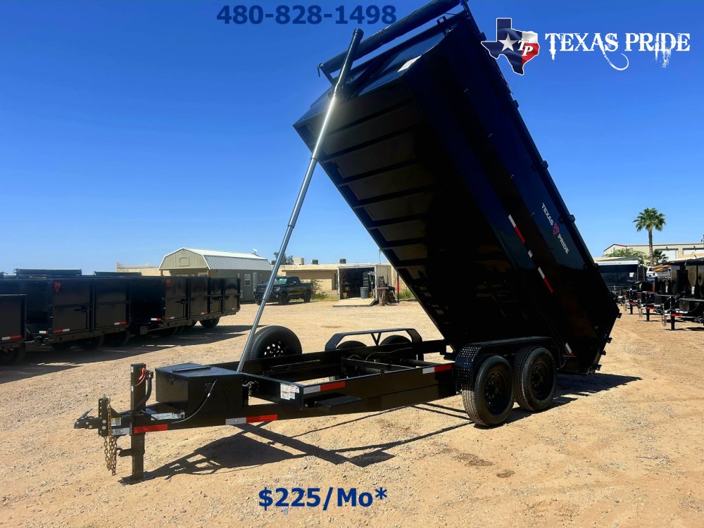 2026 Texas Pride 7x16x4 16k Bumper Pull Dump Trailer
