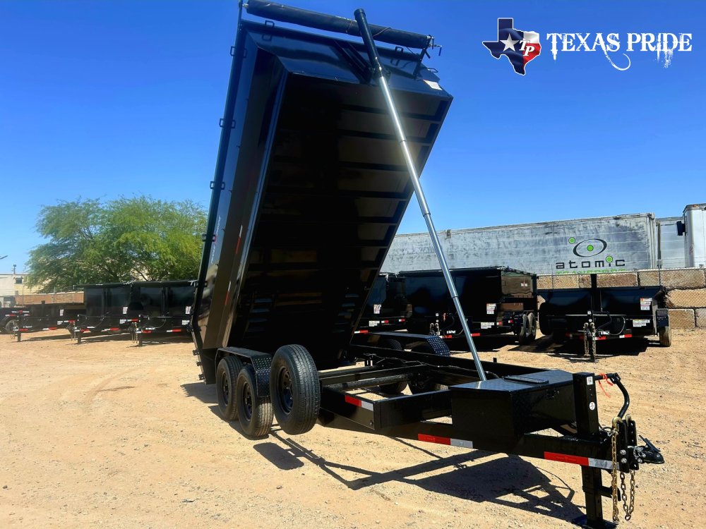 2026 Texas Pride 7x16x4 16k Bumper Pull Dump Trailer