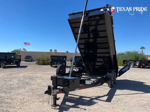 2025 Texas Pride 7x16x2 16k Bumper Pull Dump Trailer