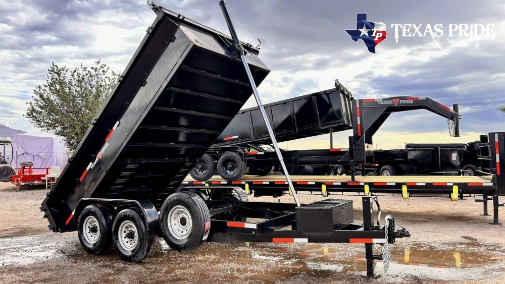 2026 Texas Pride 7x14x2 16k Bumper Pull Dump Trailer